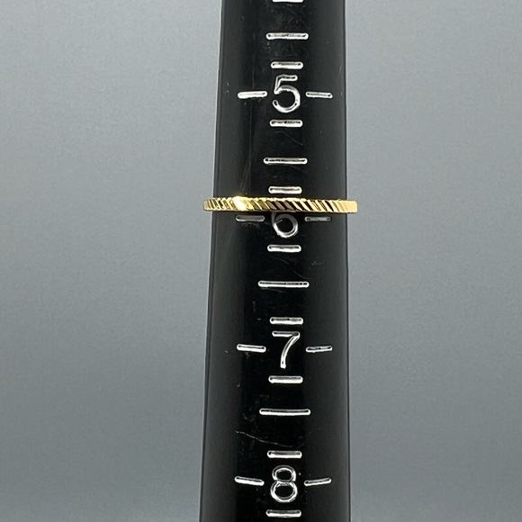 Brook & York Gold Plated Extra Thin Ring - Picture 4 of 6